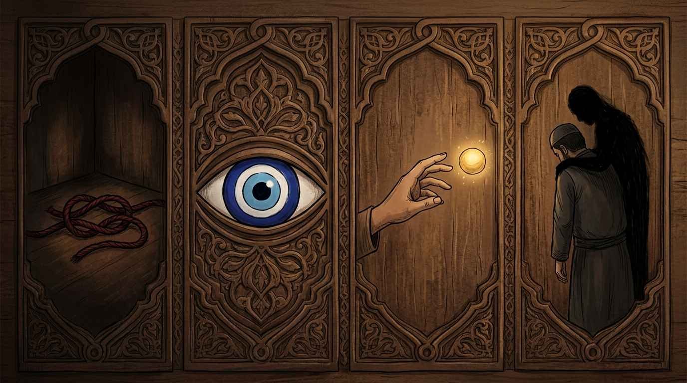 الفرق بين السحر الأحمر والعين والحسد والمس