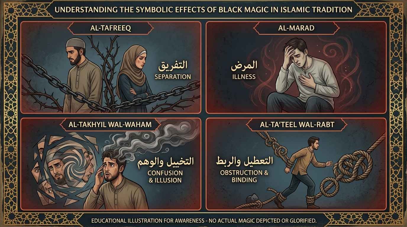 أنواع السحر من حيث الأثر والضرر