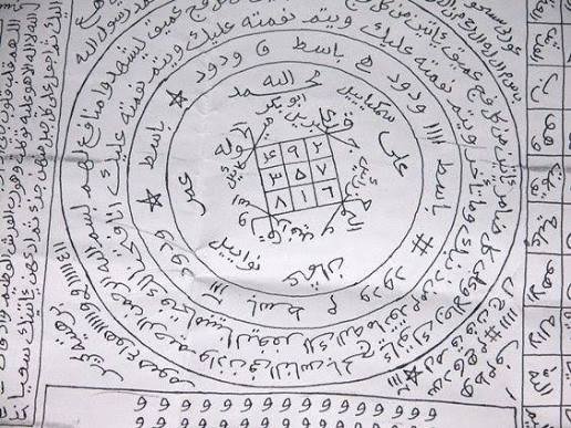 الطلاسم المكتوبة بالحروف والرموز