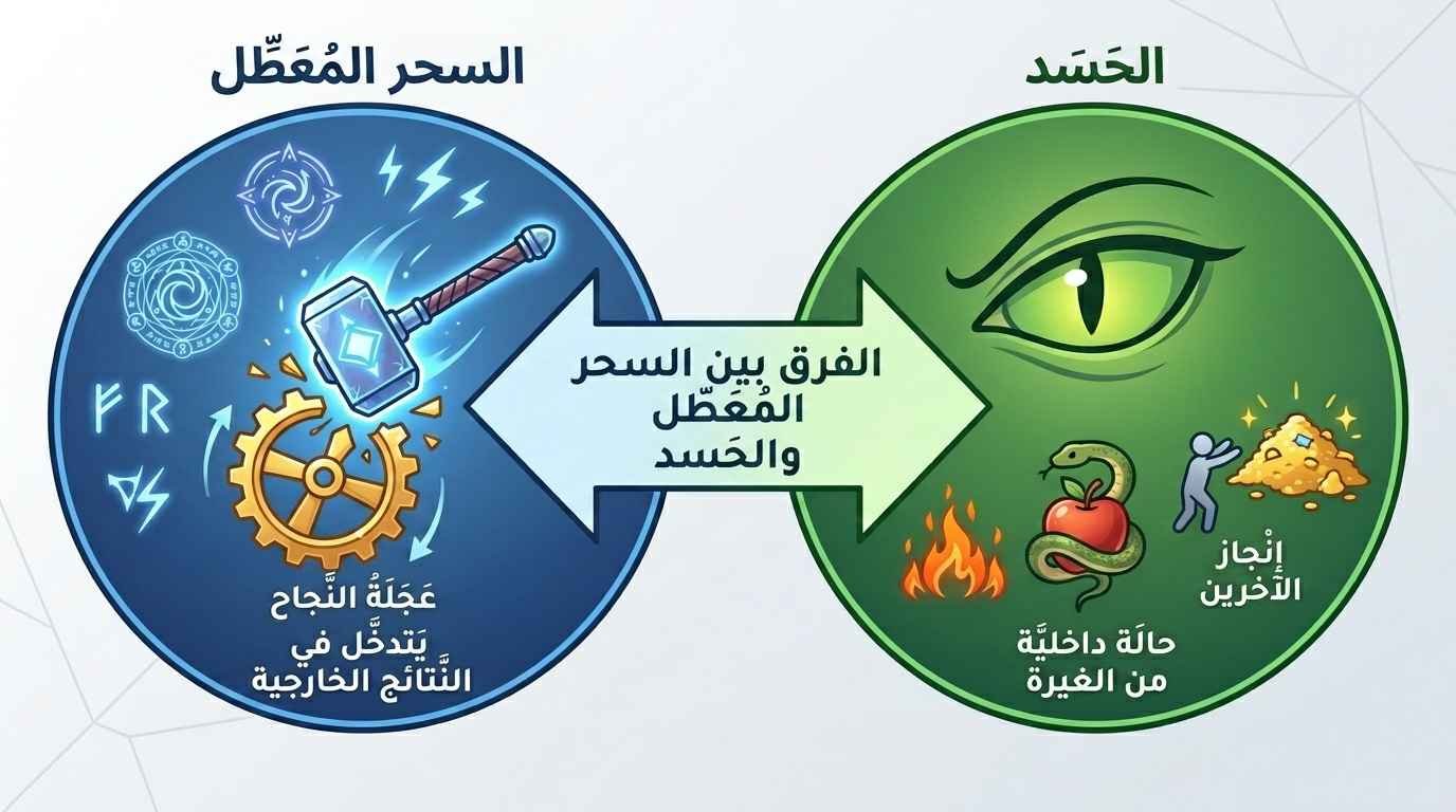 الفرق بين سحر التعطيل والحسد