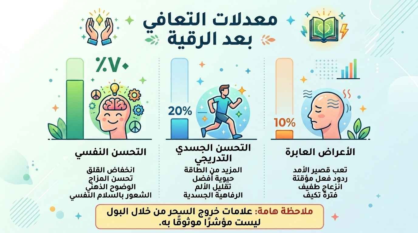 علامات التحسن بعد الرقية دون الاعتماد على البول وحده