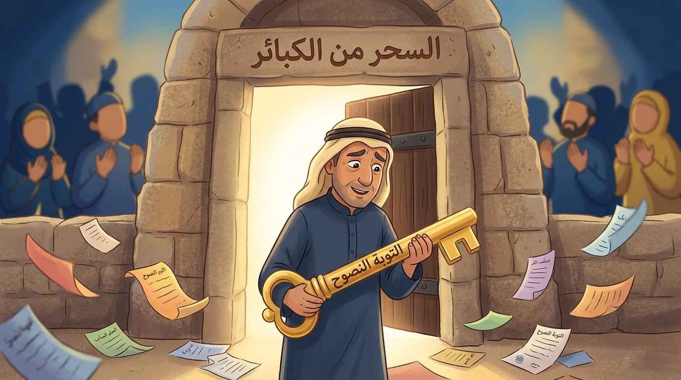 ما الواجب على من تاب من السحر فعله تجاه الضحية؟