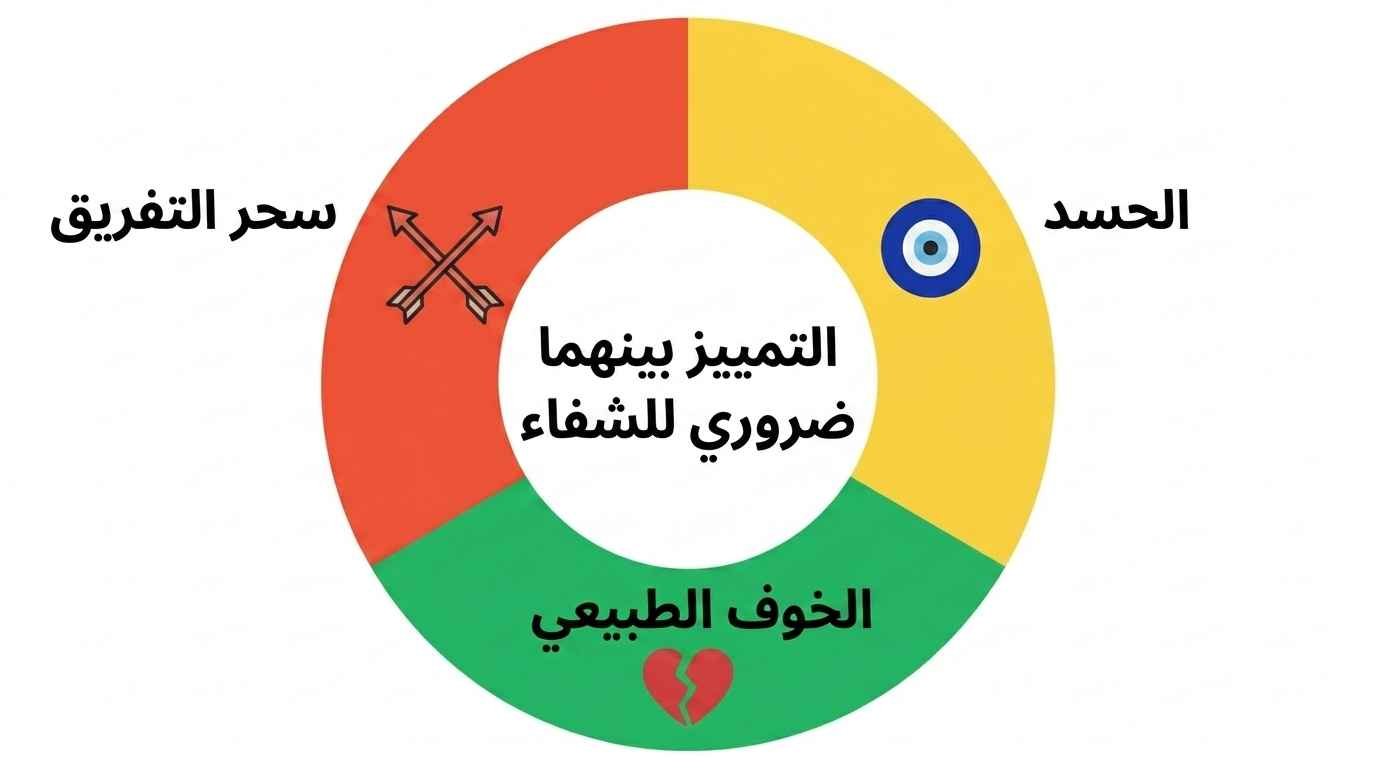الفرق بين سحر التفريق والحسد والخوف من الزواج