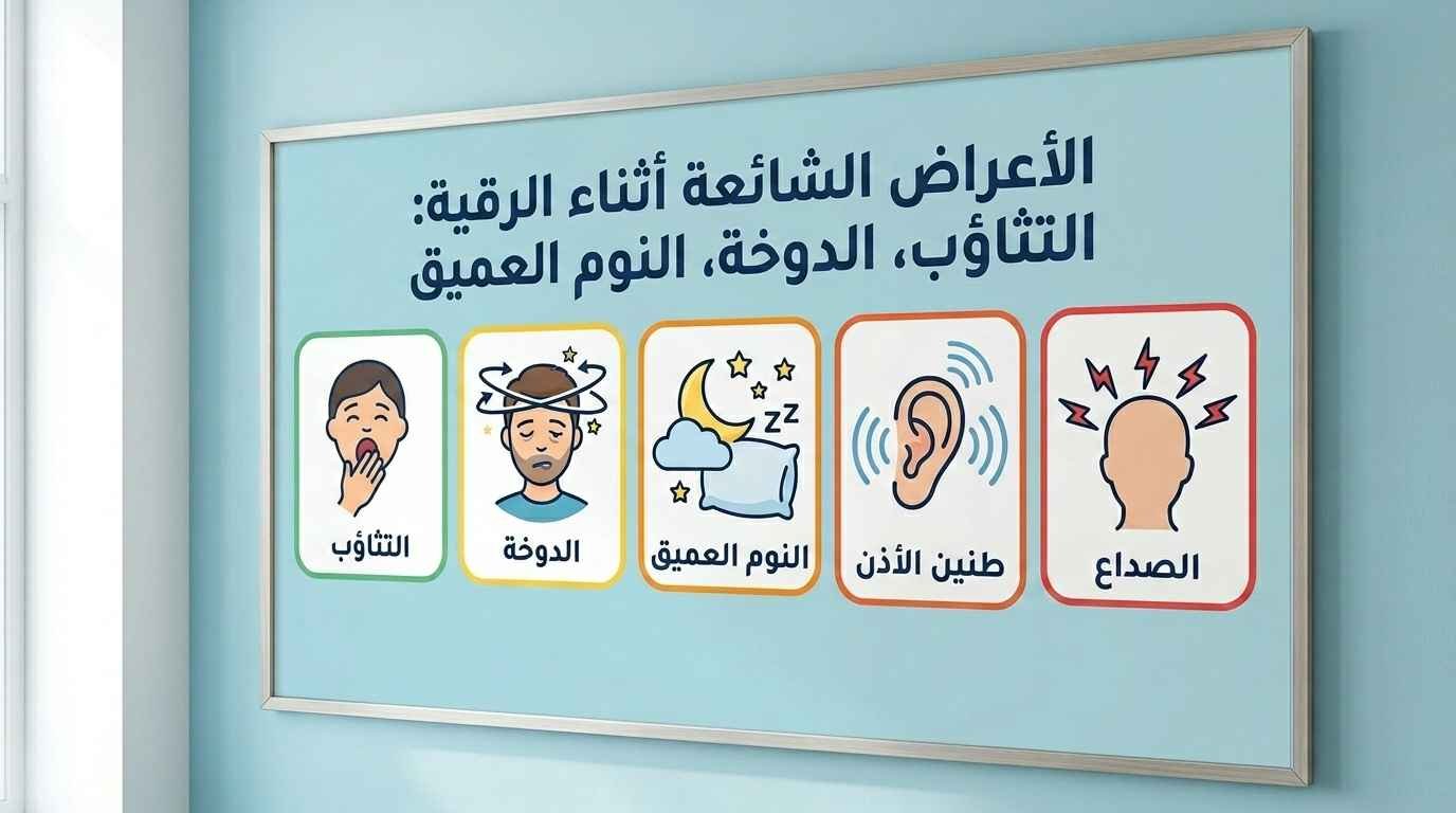 رسم بياني بسيط يعرض خطاً زمنياً يوضح تطور مشاعر الزوجة خلال أسبوع، حيث يظهر انخفاض حاد في الرغبة في العناق والتقبيل بعد يوم الخميس بالتزامن مع ظهور علامات سحر التفريق عند الزوجة، مع رسم أيقونة مكبرة لقلب متصدع في اليوم الخامس.