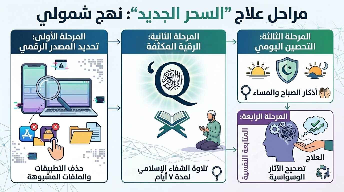 العلاج الشرعي المعتمد للسحر الجديد وما يختلف فيه عن القديم