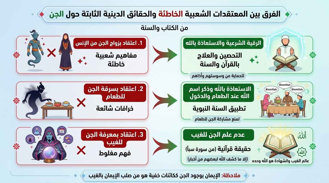 مفاهيم خاطئة منتشرة عن الجن