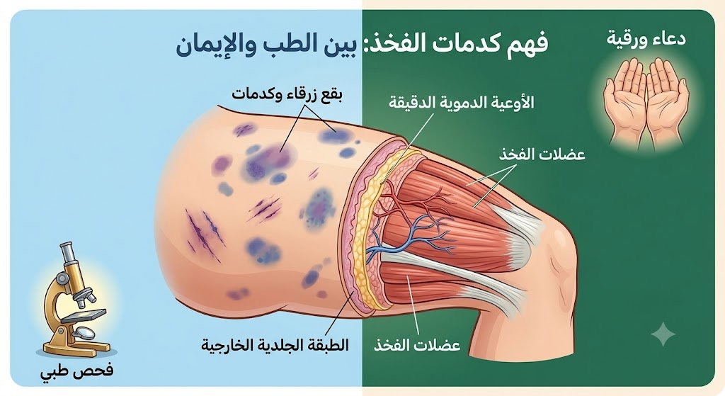 أخطاء شائعة حول أسباب ظهور بقع زرقاء على الفخذ بسبب الجن