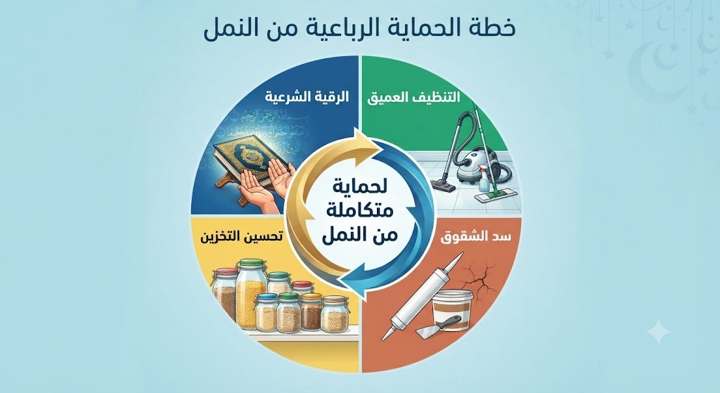 كيف تجمع بين الرقية وتنظيف البيت وسد مصادر النمل