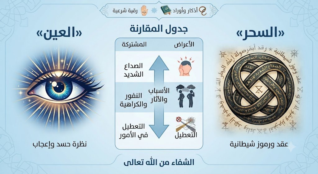 أخطاء شائعة في الخلط بين العين والسحر
