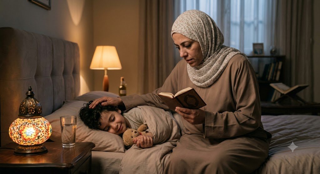 آيات السكينة والحفظ عند خوف الطفل