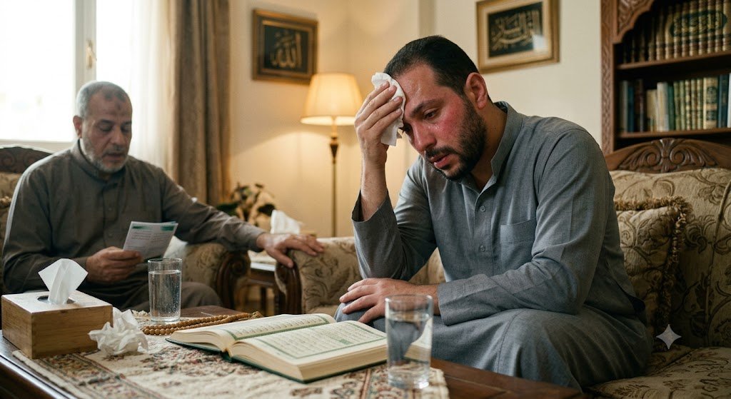 ضوابط الرقية عند الشعور بدوخة أو إجهاد مع التعرق